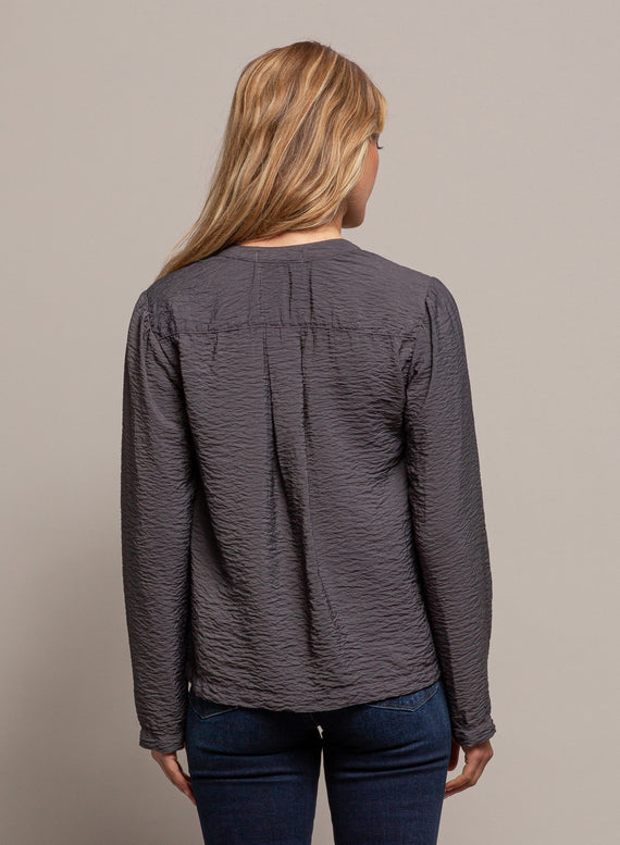 Crinkle Satin Blouse